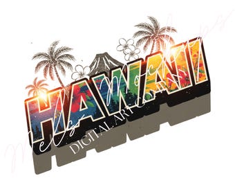 Aloha Hawaii PNG – Tropical Summer Vacation Design (Digital Download)