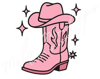 SVG de bota de vaquero, diseño de rancho occidental, archivo de corte Cricut