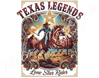 Texas SVG | Handritad Lone Star State-kontur (digital nedladdning)