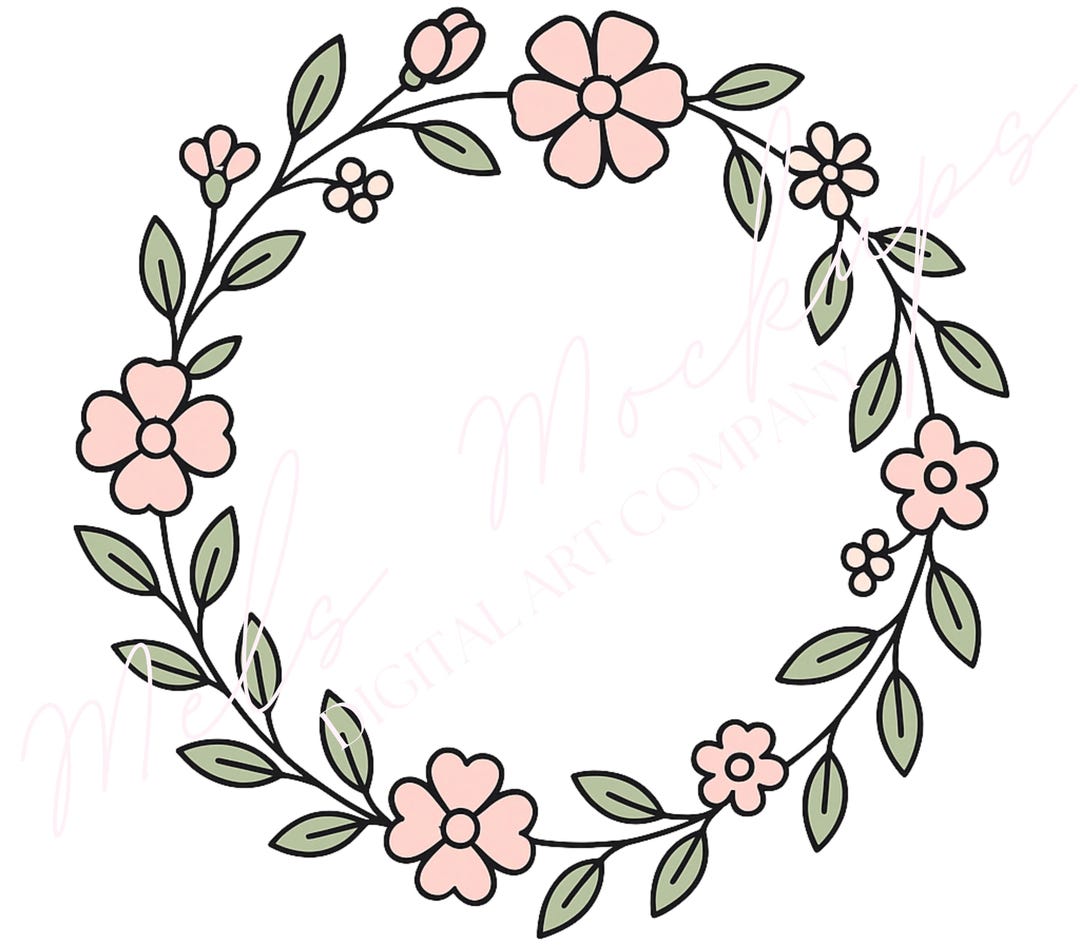 Floral Circle Frame SVG Bundle | Elegant Borders for Cricut - Etsy
