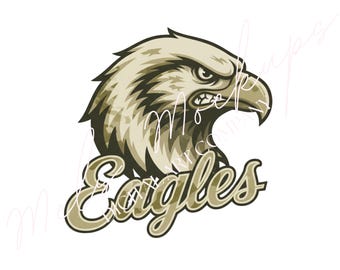 Camo Eagles Mascot PNG | School Spirit Sublimation (Digital Download)