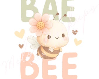 Cute Baby Bee PNG, Funny Onesie Designs (Digital Download)