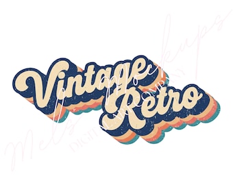 Vintage Retro 70s Vibe Graphic Style PNG