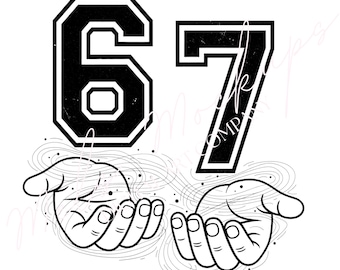 Six Seven Meme SVG PNG, Viral Trend Graphic (Digital Download)