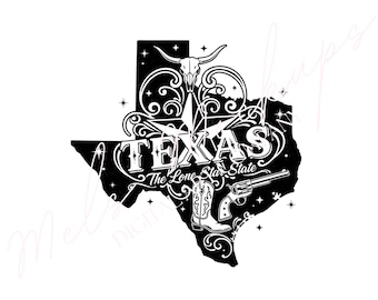 Handritad Texas SVG | Lone Star State Outline (digital fil)