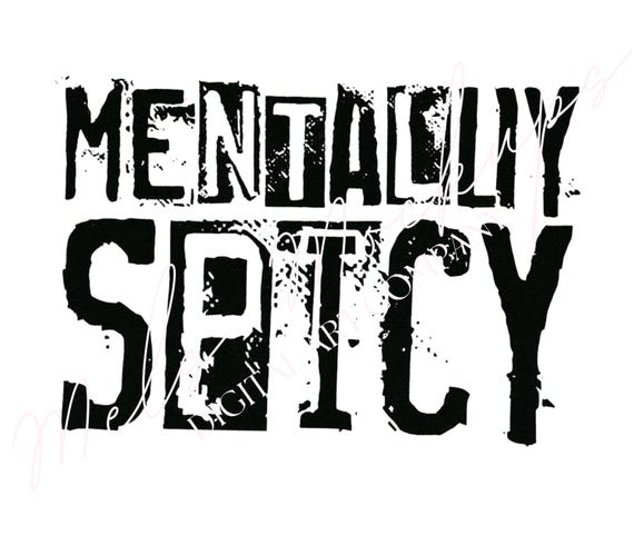 Mentally Spicy PNG SVG | Snarky Sarcastic Quote | Retro Checkered Leopard Print | Trendy Sassy Mom Design | Sublimation & Cricut Cut File