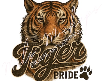 Tiger Head PNG | School Spirit Sublimation Design (Digital Download)