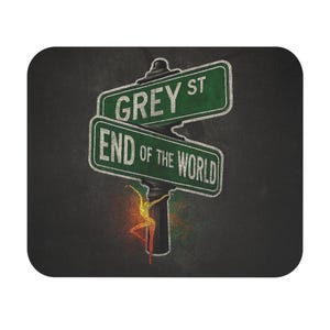 DMB Inspired Grey Street Firedancer Mouse Pad | Enhanced in Orange Red tones | Dave Matthews Band Office Gift