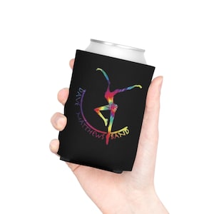 Dave Matthews Band Can Cooler | Firedancer Rainbow Silhouette | DMB Can cooler | DMB Drink Sleeve for Concerts & Tailgates