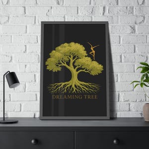 DMB Dreaming Tree Framed Poster | DMB Inspired Wall Art | Dave Matthews Band Framed Poster | Handcrafted Wooden Frame
