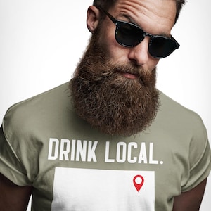 Trinken Sie lokales Bier Shirt - Handwerksbrauerei T-Shirt für Bierliebhaber, Unisex Softstyle T-Shirt, lustiges Trinkgeschenk, Kneipentour Shirt