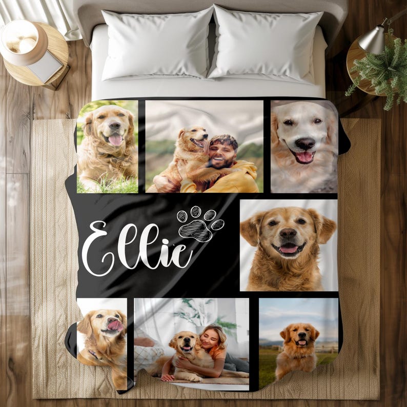 pet memorial gifts, dog lover gift, dog mom gifts, custom photo blanket, custom dog blanket, collage blanket, custom pet blanket, dog photo blanket, pet photo blanket, custom cat blanket, dog owner gift, pet face blanket, pet portrait blanket