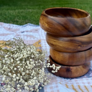 Vintage Wooden Bowls (set of 4)
