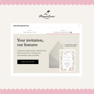 Soft spring garden bridal shower invitation featuring pastel wildflowers and small butterflies along the floral border. A fresh, airy design perfect for spring or summer celebrations and fully customizable for your event.