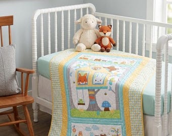 Woodland Animals Quilted Baby Quilt