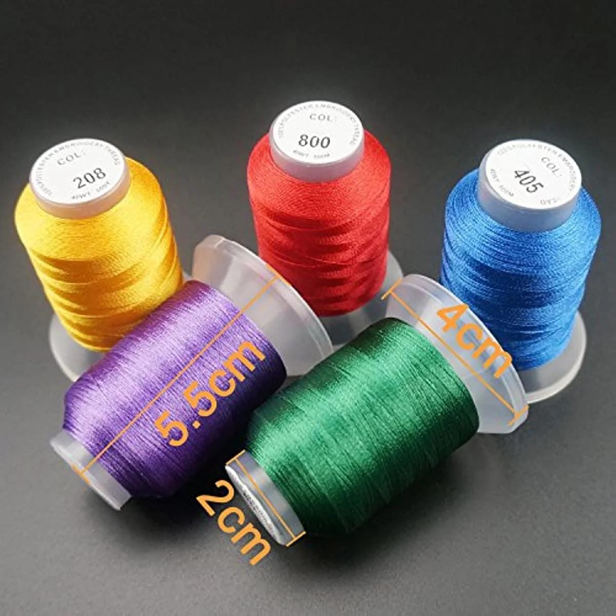 63 Color Polyester Embroidery Machine Thread Set - 500M Spools - Etsy