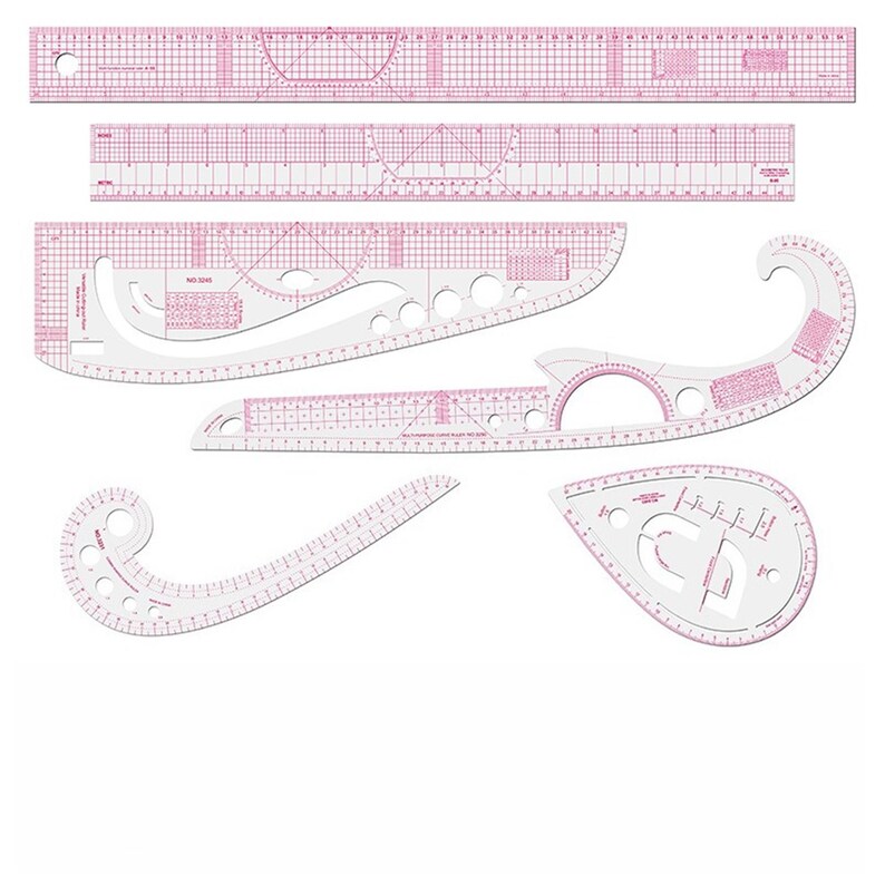 French Metric Curve Ruler Set for Sewing Pattern Making DIY Tool - Etsy