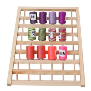 Support de broches fait main pour la maison, suspendu au mur, bobine en bois, support de fil à coudre, étagère de rangement