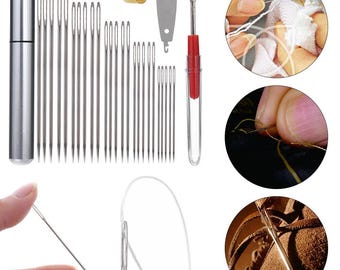 Large Eye Sewing Needle Kit, Stainless Steel Embroidery, Cross Stitch (29PCS/Set)