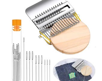 Mini macchina per maglieria all'uncinetto, piccolo telaio per rammendare i vestiti