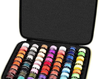 63 Slots Bobbin Case Holder Thread Organizer Box Compatible with Brother