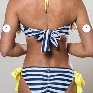 Swimsuit Bandeau Mint Sailor Stripe Bikini Cynababy image 5