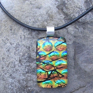 Regenbogen Dichroic Halskette Dichroic Fused Glass Dichroic Schmuck