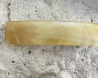 Large Yellow Amber Fused Glass Barrette Yellow French Barrette
