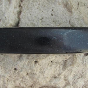 Large Navy Blue Fused Glass Barrette Dark Blue French Barrette