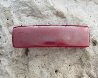 Kleine rote Haarspange aus Fusingglas, echte französische Haarspange, rote Haarspange