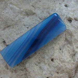 Small Blue and Purple Fused Glass Barrette Genuine French Barrette Blue Barrette
