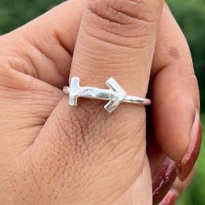 Anchor Ring, 925 Sterling Silver Ring, Gothic Ring, Medieval Sailor Ring, Handmade Ring, Nautical Ring, Minimalist ring,  Promise Ring item.