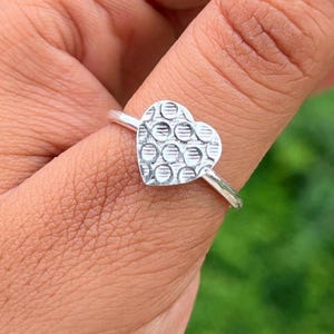 Heart Silver Ring, 925 Sterling Silver, Love Band Minimalist Promise Ring, Dainty Heart Ring, Everyday Ring, Jewelry for Women Gift
