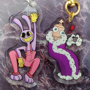 Jax & Kinger Acrylic Keychains 2.5" - The Amazing Digital Circus
