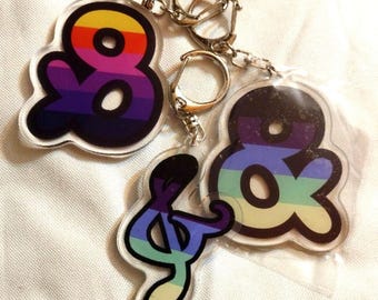 Plural System Pride Flag Symbols 2.5" Keychains + CUSTOM options!