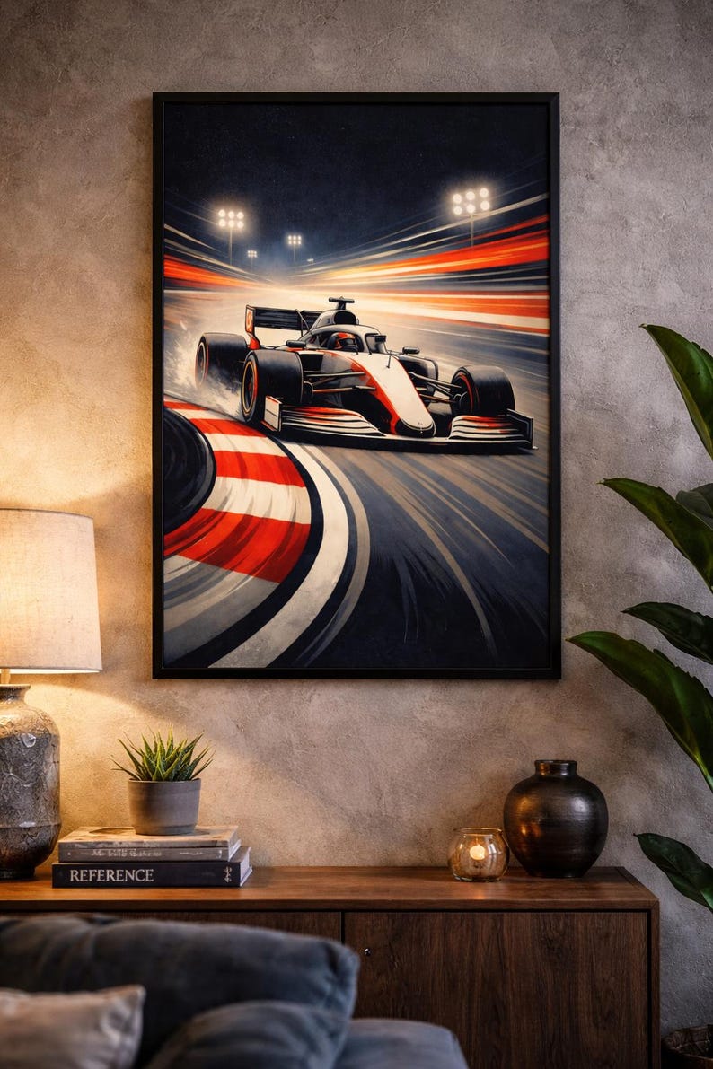 Rectangular Racing Posters Race Car Poster | Formula Racing Track Art, Speed Motorsport Print - Etsy