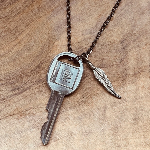 General Motors Key Necklace, Chevy Necklace, Corvette Necklace, GMC, Nova, Corvette, Tahoe, Silverado, Camaro, Monte Carlo, SS, Chevelle