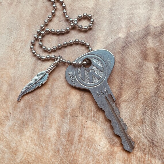 Vintage Auto Key Necklace Antique Car Key Karmann Ghia Etsy