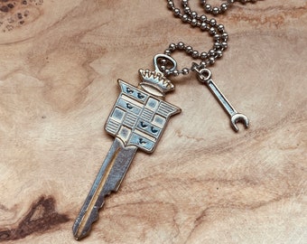 Vintage Cadillac Key, Cadillac Key Necklace, Classic Cadillac, Cadillac Crest, Deville, Eldorado, Seville, Escalade, Caddy, Rear View Mirror