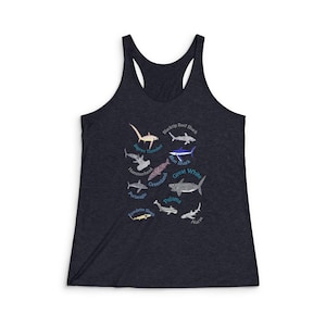 Chaotic Shark Lover&#39;s Tri-Blend Racerback Tank
