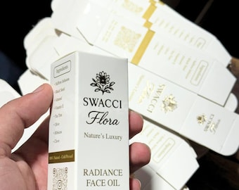 Cajas de cosméticos con logotipo grabado personalizado: acabado mate, impresión metalizada