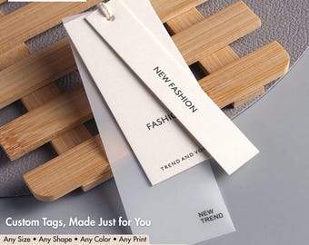 Aangepaste kledinghangtags: gepersonaliseerde merklabels, elke vorm en kleur