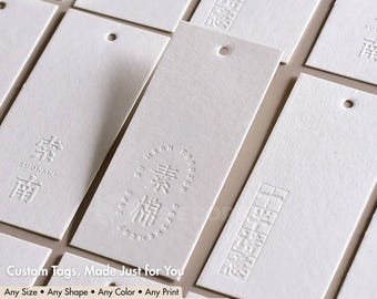 カスタムエンボス加工ハングタグ：高級ブランドラベル、パーソナライズ 