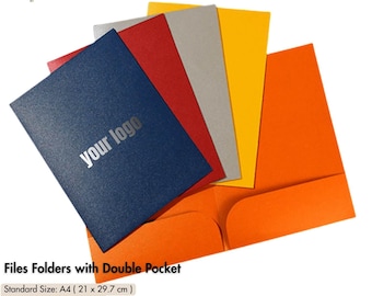 Custom A4 Presentation Folder with Logo – Double Pocket Design