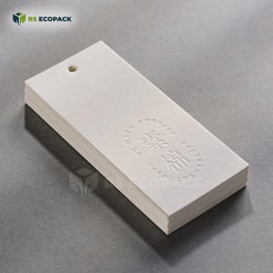Custom Embossed & Debossed Hang Tags – Luxury Brand Swing Tags, Logo Packaging Labels, Made to Order