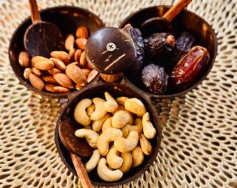 Eco friendly Coconut shell set of 3 in one!