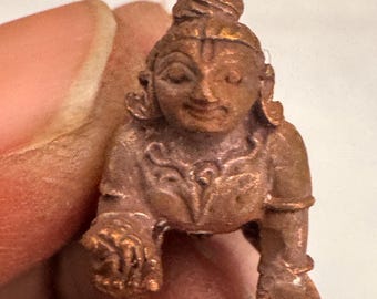 Pure Copper "Tiny" Krishna idol