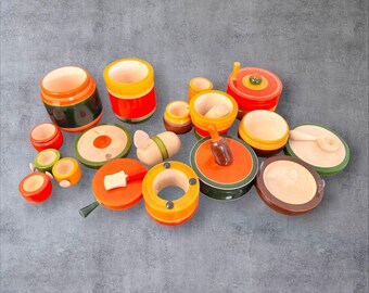 Golu dolls- natural dye, kitchen set for kids