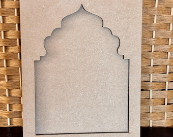 Jharokha wall frame - unfinished wood