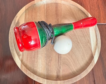 Authentic Etikoppaka wood- "catch" toys made with Natural & Organic Vegetable Dyes